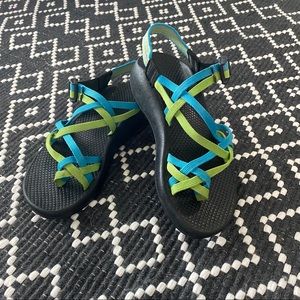Chaco Green & Blue Z Cloud 2 Sandals Size 7